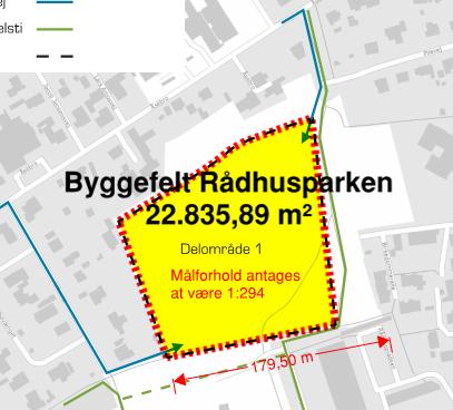 februar 2018 Skitse af byggeplads på Skolevej Skitse