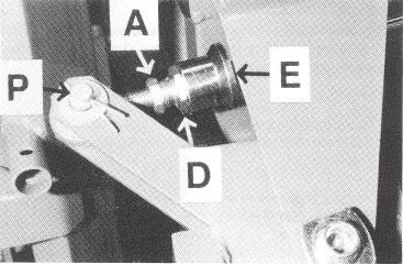 1.Løsen låsemøtrikker F (19 mm) 2.