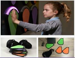 * Treax Pads (DK) En række forskelligfarvede pads, der reagerer med lys på berøring. Kan indstilles til forskellige spil.