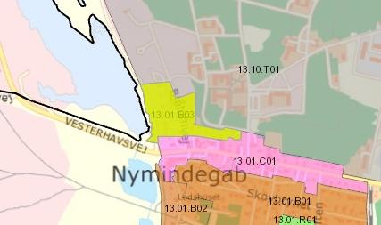 .0.B0 Boligområde Fastlægges ved lokalplanlægning Byzone Byzone Boligområde - Åben lav Min. 2 p-pladser pr. bolig for åben lav og min.,5 p-plads pr.