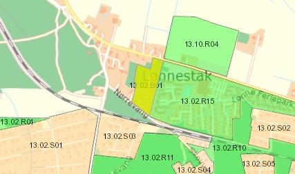 .02.B0 Boligområde Fastlægges ved lokalplanlægning Landzone Landzone Boligområde Min. 2 p-pladser pr. bolig for åben lav og min.,5 p-plads pr.