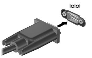 Brug af en seriel enhed (kun udvalgte modeller) Udvalgte computermodeller indeholder en seriel port til tilslutning af valgfri enheder, f.eks. et serielt modem eller en printer.