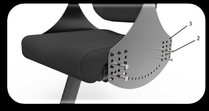 Metode 2: Den anden metode er at hæve sædeenheden mellem de indvendige skærme. Trinene til denne metode vises nedenfor. Disse trin skal udføres både på venstre og højre side af kørestolen.