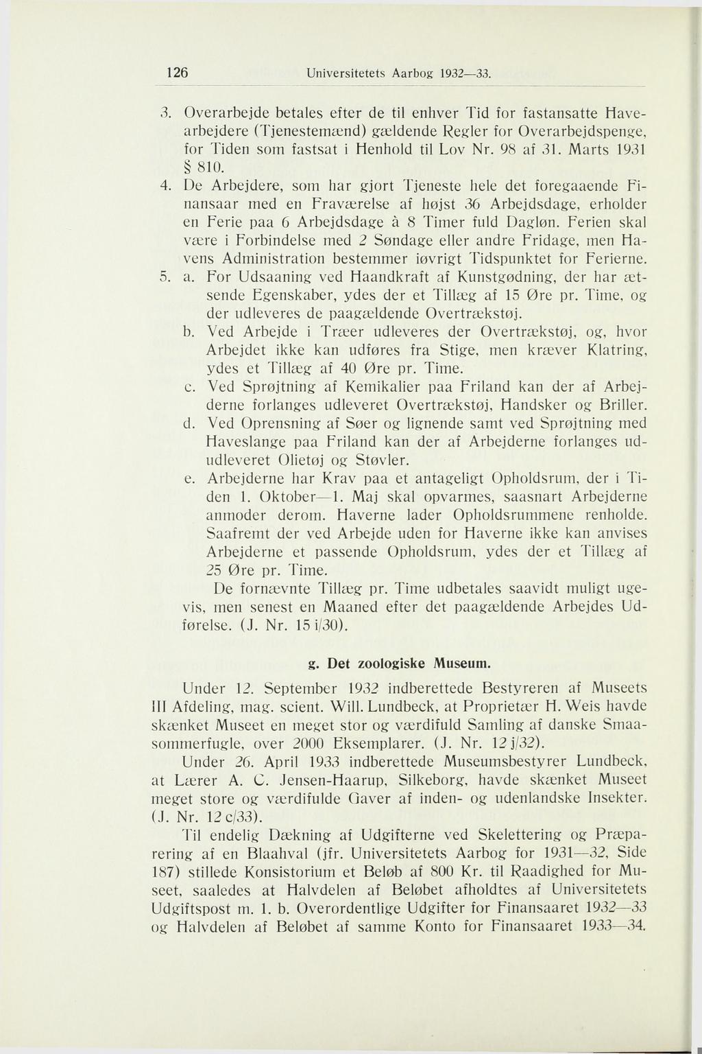 126 Universitetets Aarbog 1932 33