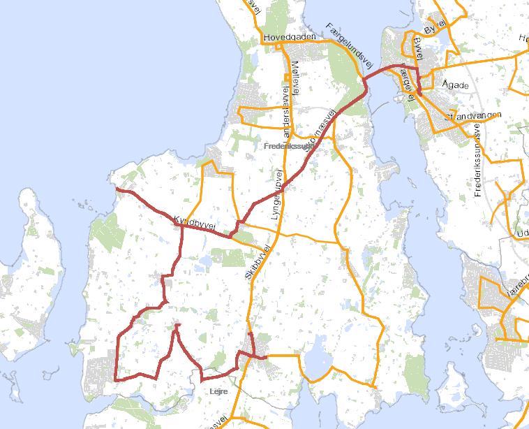 Forslag linje 315 Opgradering til stamlinje - Alle ture til Frederikssund - Omvejskørsel til Kyndby Huse udgår Opgradering til stamlinje - Enkel køreplan uden linjevarianter - Alle ture til