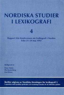 NORDISKE STUDIER I LEKSIKOGRAFI Titel: Forfatter: En historisk ordbogs anvendelsesmuligheder Guðrún Kvaran Kilde: Nordiska Studier i Lexikografi 4, 1997, s.