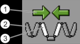 Symbol Betydning Bommen befinder sig på højden med løftemastsensoren. Forudsætning: Løftemastsensoren er monteret.