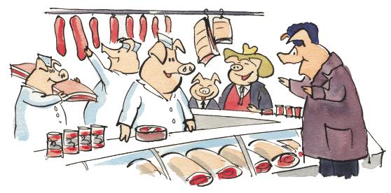 EU s eksport til 3.-lande Fordelt på produkter Tons 1998 1999 2 Levende svin 3.254 1.744 554 2.535 Svin, ferske og frosne 73.187 1.83.63 99.634 51.572 Udskæringer 555.127} 646.724 Bacon 22.642 17.