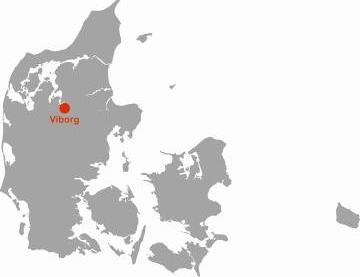 Viborg ligger midt i Jylland på
