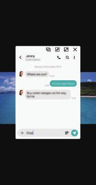Apps og funktioner Se meddelelser i pop op-vinduet Når du modtager en meddelelse med kantbelysning, kan du hurtigt se indholdet og udføre tilgængelige handlinger ved at