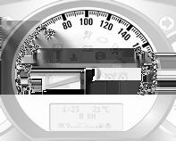 Speedometer Hastighedsbegrænser Maksimumshastigheden kan være begrænset en hastighedsbegrænser. En synlig indikation af dette er en advarselsmærkat, der er anbragt på instrumentbrættet.