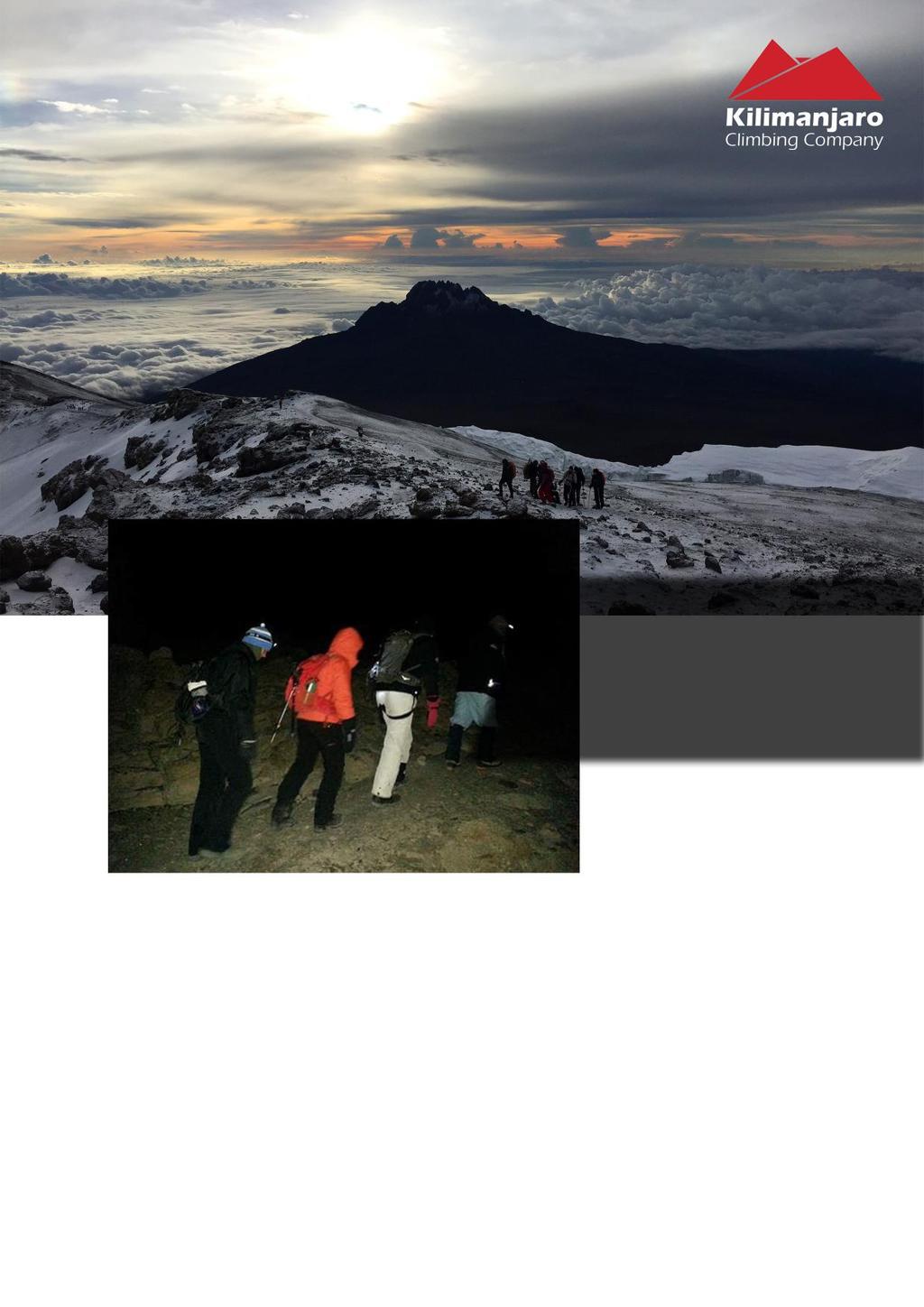 SummitNight BarafuCamp StelaPoint UhuruPeak (5.895m) Elevation 4.600m to5.732to5.895m 3.