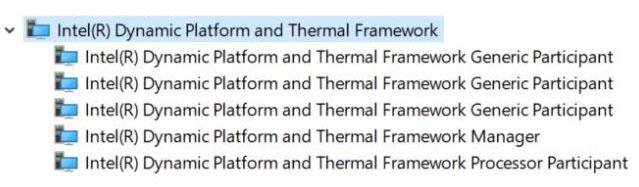 Dynamic Platform og Thermal Framework allerede er