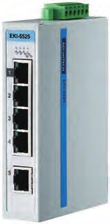 EKI-5525/I EKI-5528/I 5-port Fast Ethernet ProView Switch 8-port Fast Ethernet ProView Switch Communicates with SCADA software via Modbus/TCP Communicates with NMS (Networking management system) via