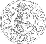 Fig. 3. Dukat Glückstadt 1660 (Aagaard T5). Fig. 4. Døtgen = 3 skilling lybsk 1658 (H. 149).