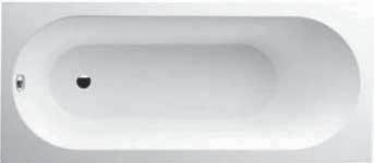 OBERON OBERON TIL INDBYGNING Rektangulært badekar i Quaryl til indbygning 1900 x 900 mm Hvid Alpin