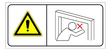 Advarsel! Læg ikke dine hænder eller krop ind i rammen, når maskinen kører. (5) Vedligehold a. Sluk for strømmen, inden du fjerner nogen af overpladerne b. Varmelegemet er meget varmt, undgå berøring.