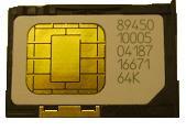 Isætning af SIM-kortet Udtag skuffen til SIM-kortet i ved at trykke på den lille gule knap til højre