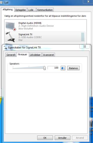 Man kan omdøbe USB Audio CODEC til noget som giver mening f. eks SignaLink RX og SignaLink TX.