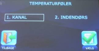 8. ING.MENU 2. Temperaturføler Denne menu er kun aktuel, hvis man har tilkøbt en varmeflade. Fig. 15.