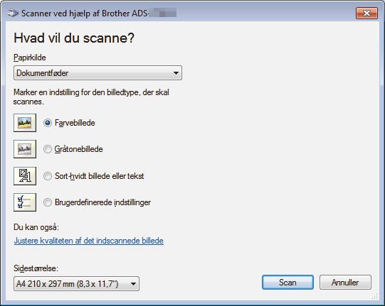 Hjem > Scan (Scanning) > Scanning fra din computer (Windows) > Scanning med Windows Billedgalleri eller Windows Fax og scanning > WIA-driverindstillinger (Windows) WIA-driverindstillinger (Windows) 1.