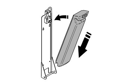 Skift af batteri Da batteriet kan tages ud af liften, kan du mindske den tid liften er ude af funktion på grund af afladet batteri (se Fig. 18).