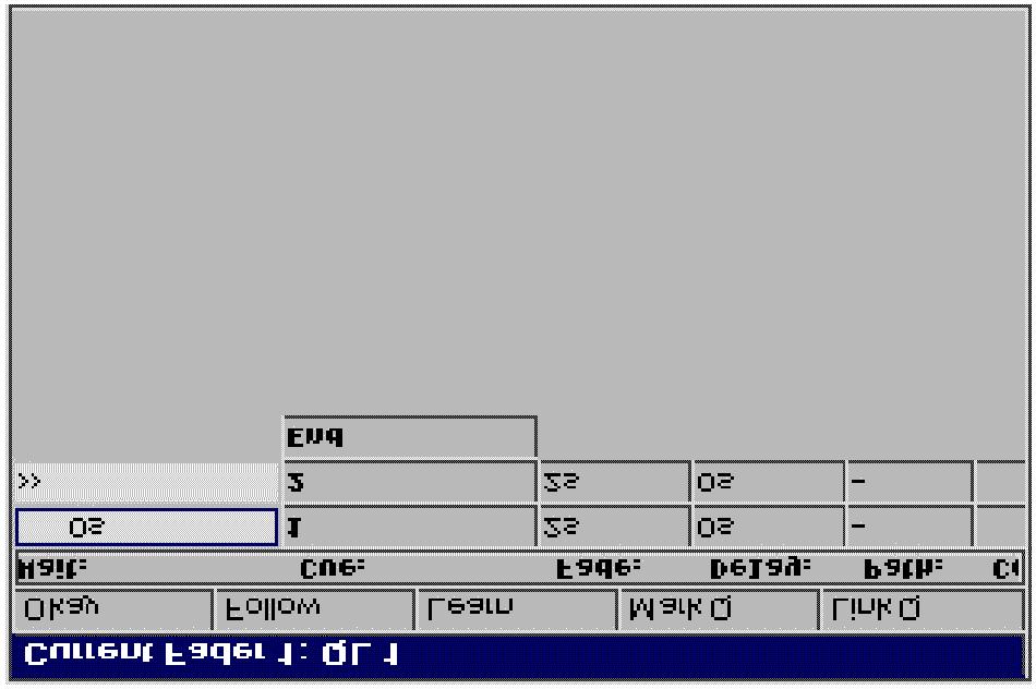 Pour afficher la fenêtre des files sous cette apparence, sur le moniteur externe, utilisez la combinaison de touches Setup + 3 ou bien appuyez sur Setup, maintenez PIG enfoncée et appuyez sur Qlist.