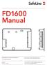 FD1600 Manual. Etageindikatorer & Talende etageindikatorer. Made in Tyresö Sweden with quality and care.