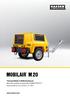 KOMPRESSORER MOBILAIR M 20. Transportabel mobilkompressor Med den globalt anerkendte SIGMA PROFIL Volumenstrom 2,0 m³/min (71 cfm)