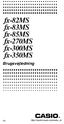fx-82ms fx-83ms fx-85ms fx-270ms fx-300ms fx-350ms Brugsvejledning