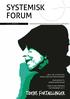 SYSTEMISK FORUM. læs 2. del af artiklen: terapi uden for terapirummet. Indkaldelse til generalforsamling