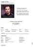 Teater & Film Curriculum Vitae for Stefan Pellegrini
