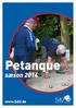 Petanque. sæson 2014. www.sdu.de