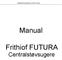 Installationsvejledning Frithiof Futura. Manual. Frithiof FUTURA Centralstøvsugere