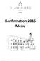 Konfirmation 2015 Menu