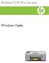 HP Deskjet F2200 All-in-One series. Windows Hjælp