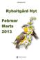 Ryholtgård Nyt. Ryholtgård Nyt. Februar Marts 2013