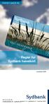 Regler for Sydbank hævekort. november 2009. Tlf. 70 10 78 79