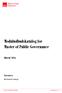 Moduludbudskatalog for Master of Public Governance
