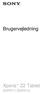 Brugervejledning. Xperia Z2 Tablet SGP511/SGP512