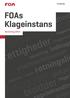 FORBUND. FOAs Klageinstans. Beretning 2014