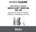 BRUGERVEJLEDNING WIDEX CLEAR, SERIE 440, 330, 220. Model C4-FS/C3-FS/C2-FS RIC/RITE (Receiver-in-canal/Receiver-in-the-ear)