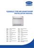 CONSOLE TYPE AIR CONDITIONER INSTALLATION MANUAL
