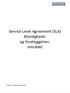 Service Level Agreement (SLA) Myndighedsog forebyggelsesområdet