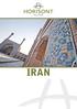 IRAN VELKOMMEN TIL HORISONTS VORES REJSELEDERE KUNDETILFREDSHED