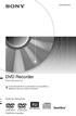 DVD Recorder RDR-GX120/GX220. Betjeningsvejledning