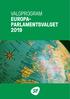 VALGPROGRAM EUROPA- PARLAMENTSVALGET 2019