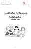 Handleplan for læsning Sødalskolen August 2012