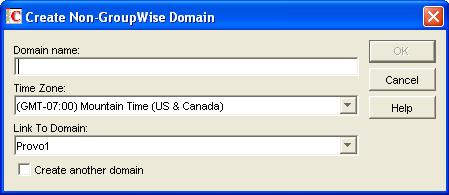 6.7.1 Creating a Non-GroupWise Domain to Represent the Internet 1 In ConsoleOne, right-click GroupWise System (in the left pane), then click New > Non- GroupWise Domain.
