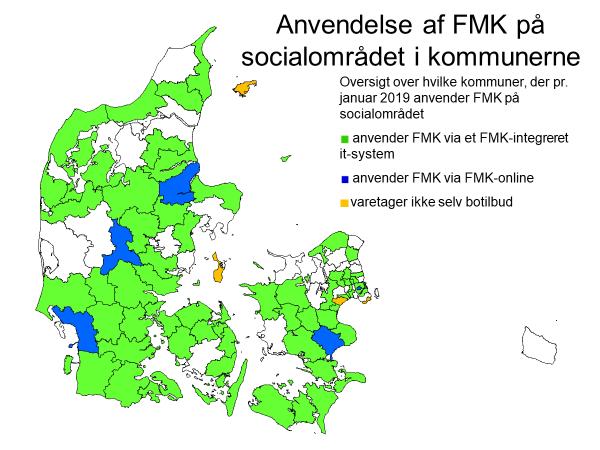 Monitorering FMK på socialområdet Nedenstående viser data, der beror på kommunernes egen tilbagemelding via spørgeskemaundersøgelsen.